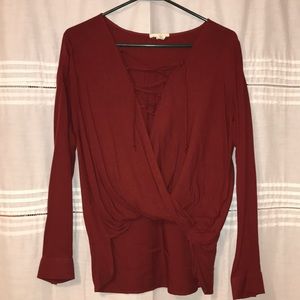 High-low lace up top from Urban Outfitters